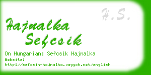 hajnalka sefcsik business card